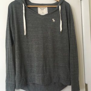 Abercrombie and Fitch gray sweater with hoodie!